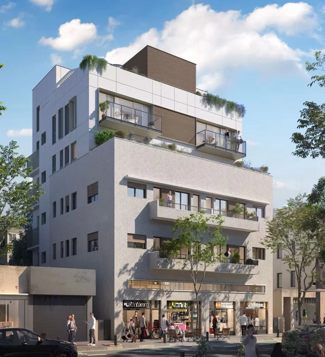 PROJET IMMEUBLE BOUTIQUE RUE SHENKIN - TEL AVIV